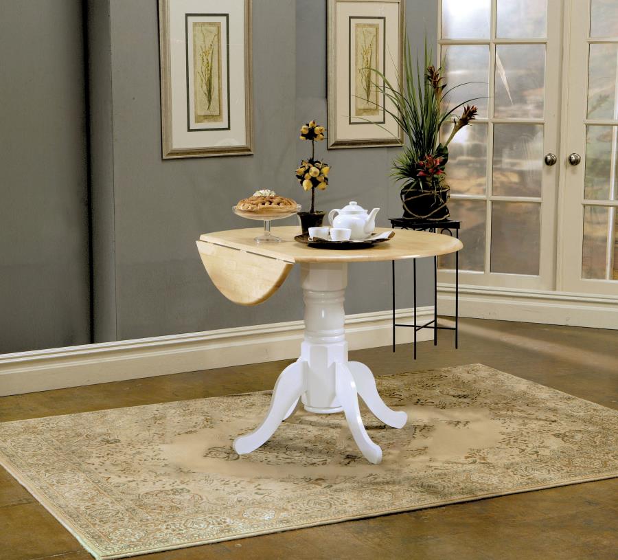 Allison Round 40-inch Drop Leaf Extension Dining Table