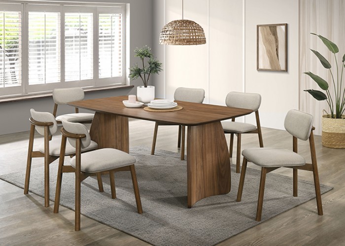 Alnwick Mid-Century Modern Dining Table