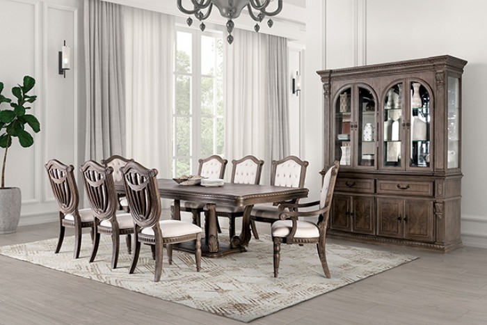 Seven Oaks Rustic Dining Table with Scroll Pedestal Base