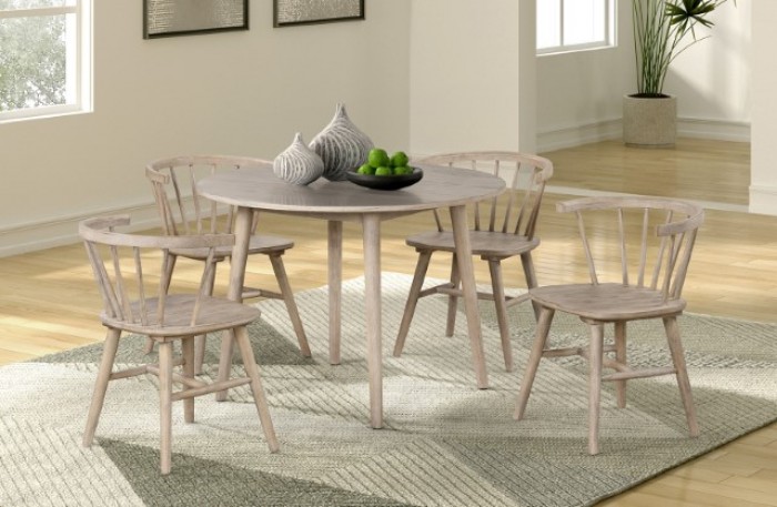 Yate Mid-Century Modern Round Dining Table