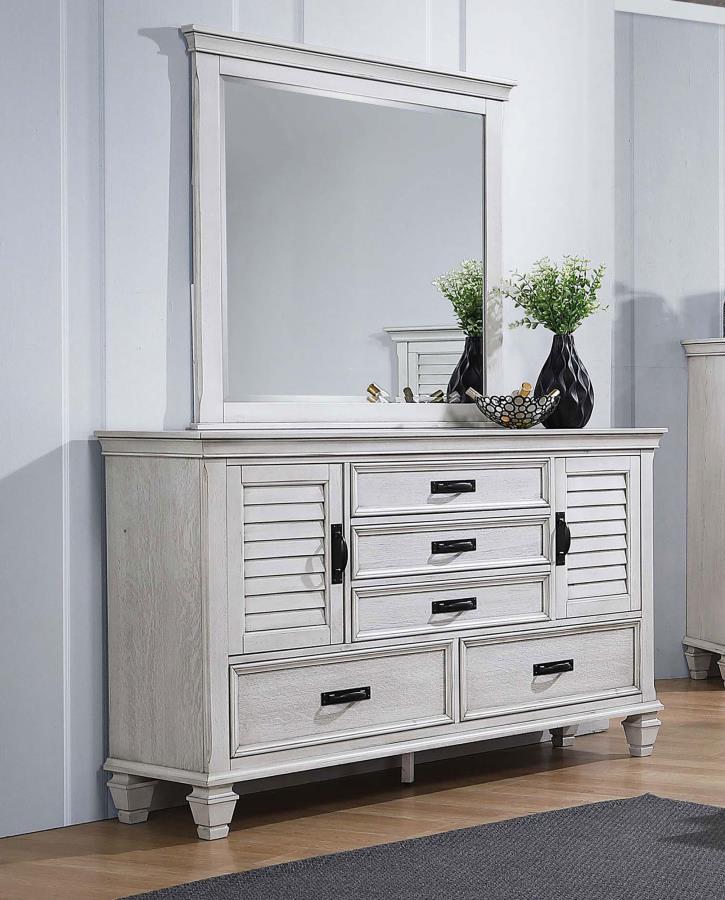 Franco 5-drawer Dresser Distressed