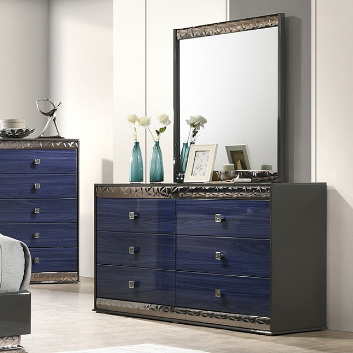 Hartlepool Glam Dresser with Geo Chrome Molding