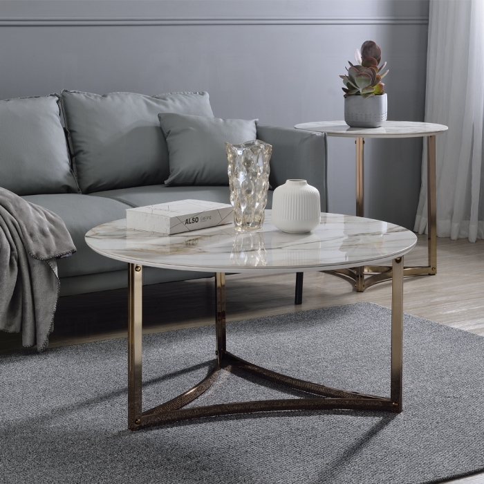 Zaidee Stone Top Coffee Table