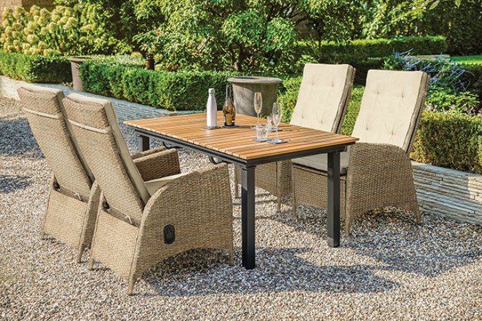 Mackay Contemporary Extendable Patio Dining Table