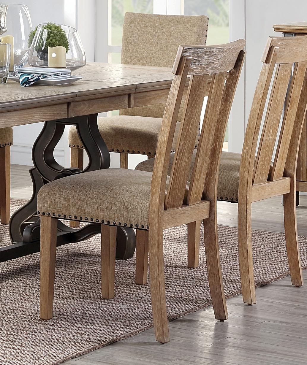 Nathaniel Side Chair with Nail-head Trim Accents Set of 2