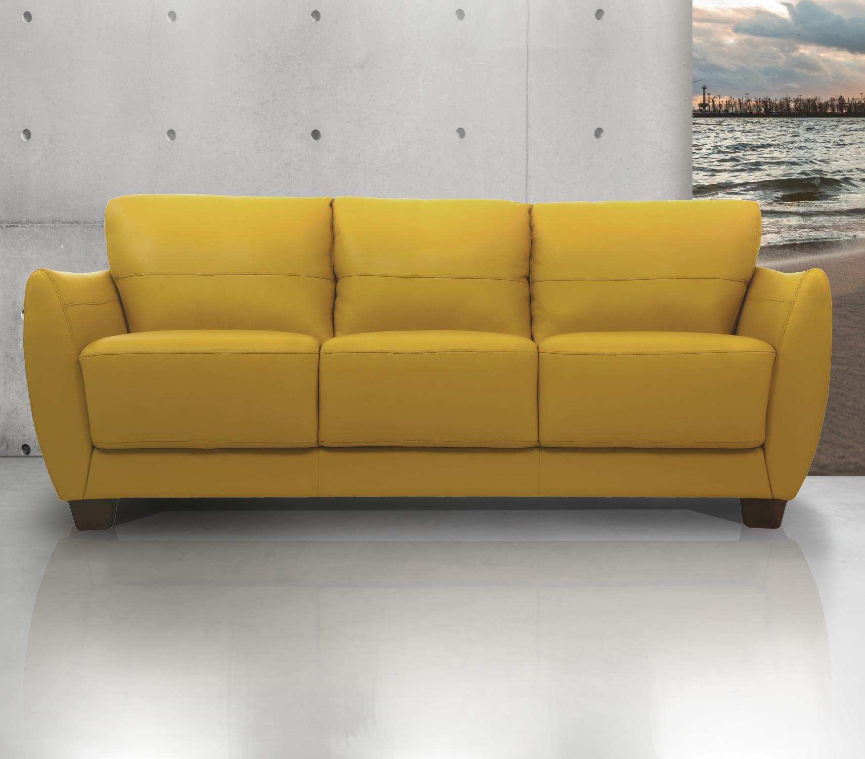 Valeria Contemporary Leather Sofa