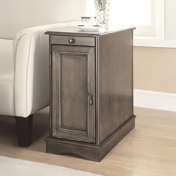 Lilith Transitional Side Table with Built-in USB Outlet