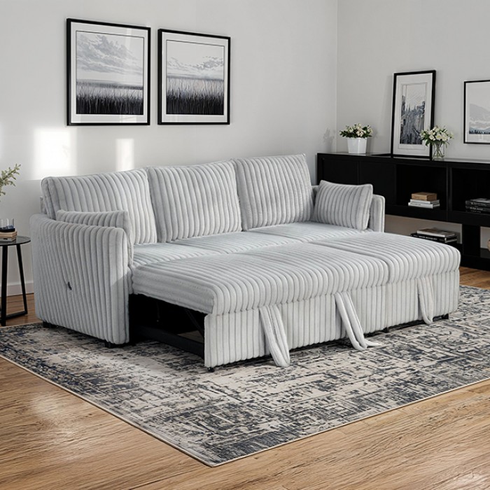 Denholme Contemporary Modular Design Sectional Sofa with Pull Out