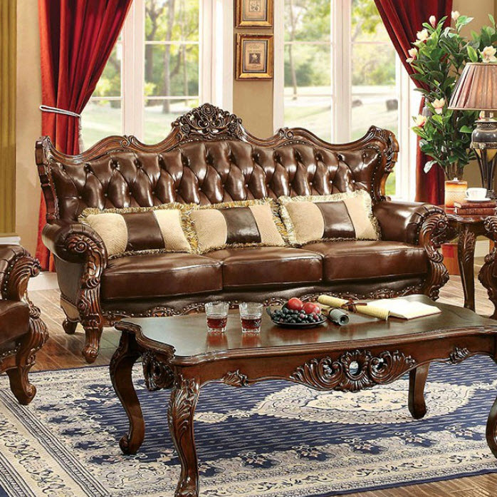 Jericho Button Tufting Victorian Style Sofa