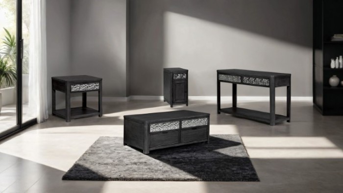 Sterling West Modern Contemporary Lift-Up Cocktail Table with Casters