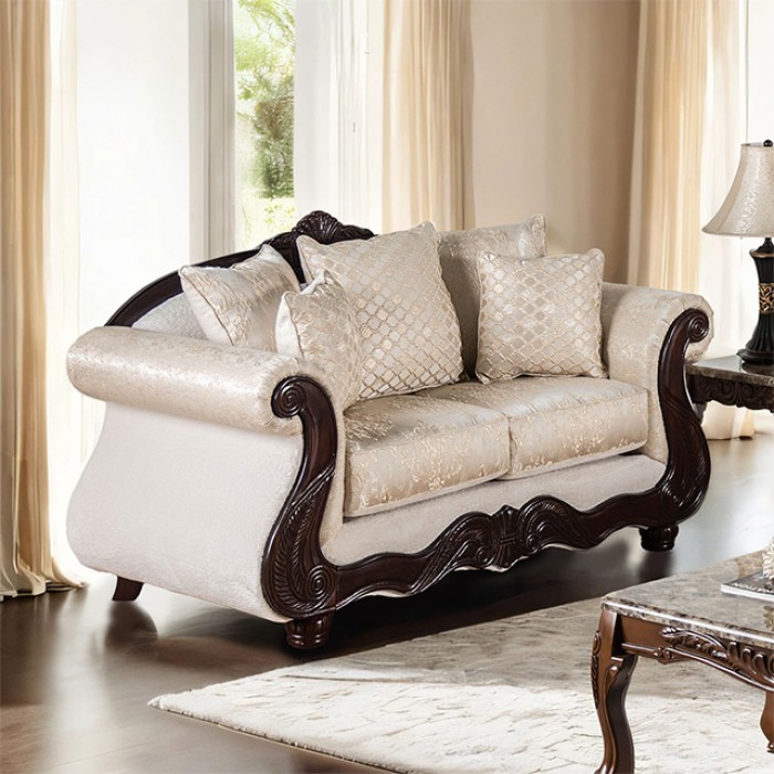 Huelva Traditional Rolled Arms Loveseat