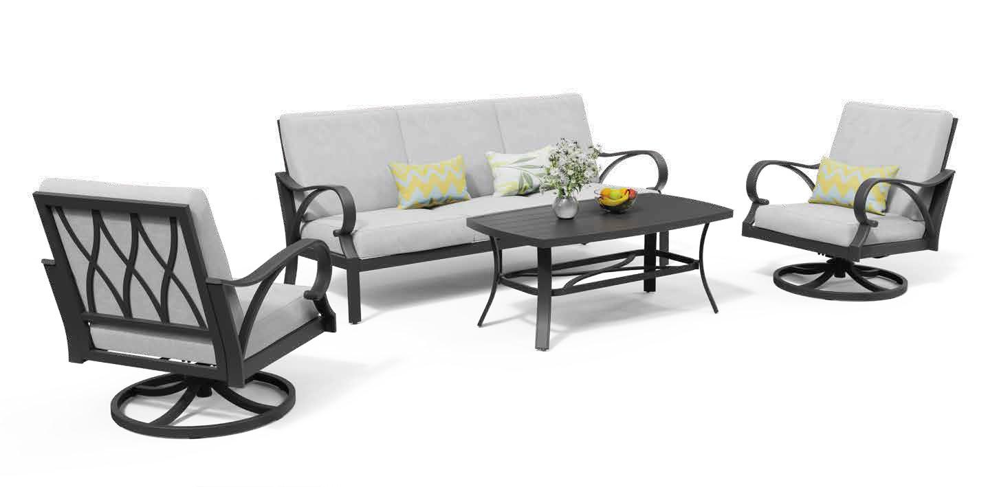 Puget Swivel Patio Sofa Set