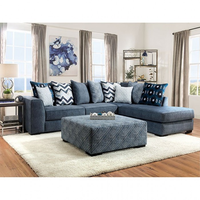 Brielle Transitional Flared Arms Sectional Sofa