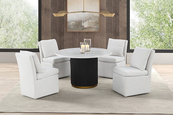 Varde Contemporary Round Dining Marble Table