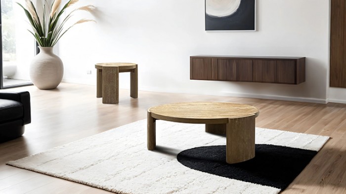 Poltimore Contemporary Round Cocktail Table