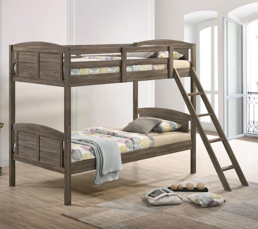 Flynn Wood Twin Over Twin Bunk Bed