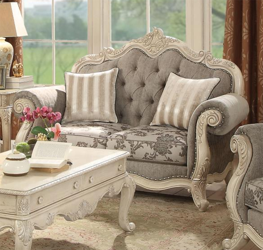 Ragenardus Traditional Fabric Loveseat