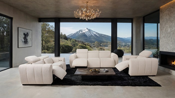 Thaddea Contemporary Power Recliner Sofa