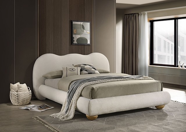 Finamore Camel-Back Shaped Headboard Bed