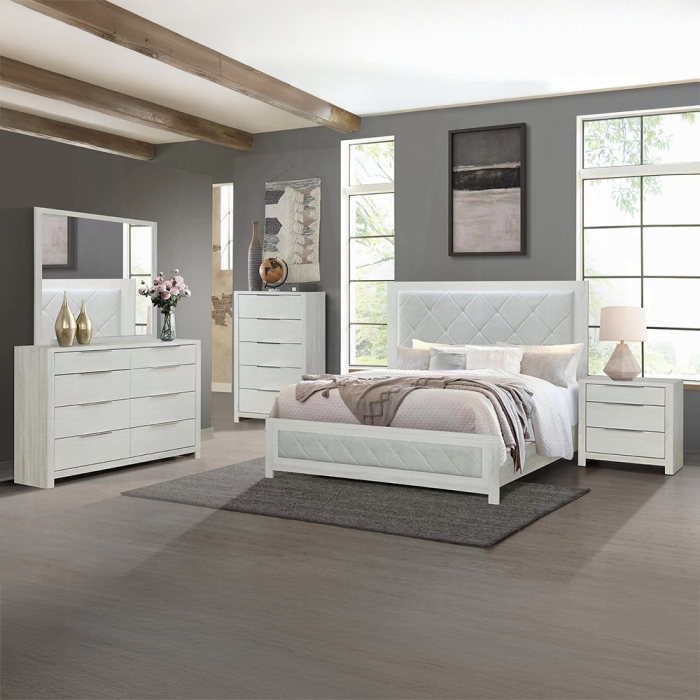 Jehoram Upholstered Beige Linen Bed