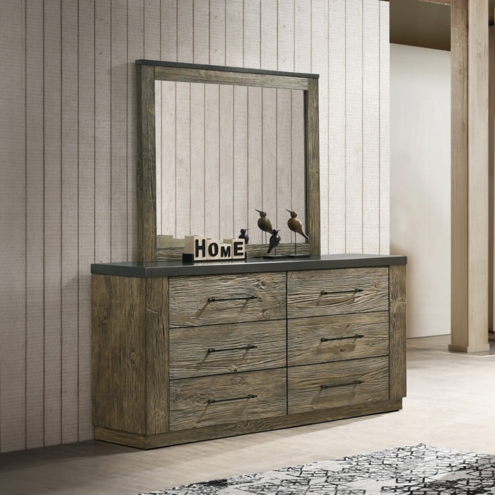 Lance Rubber Wood Tree Bark Dresser