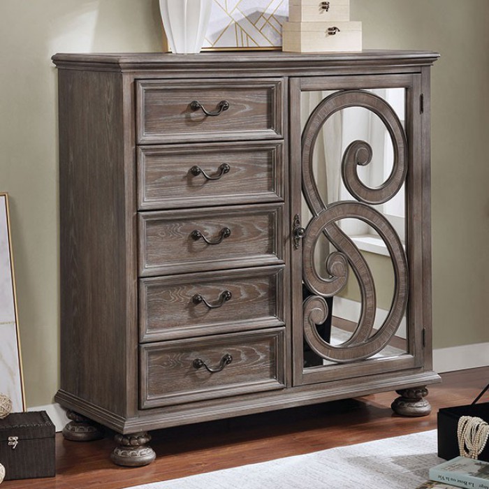 Lysandra Antique Rustic Natural Tone Armoire
