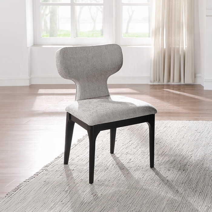 Koen Black Upholstered Side Chair Set of 2