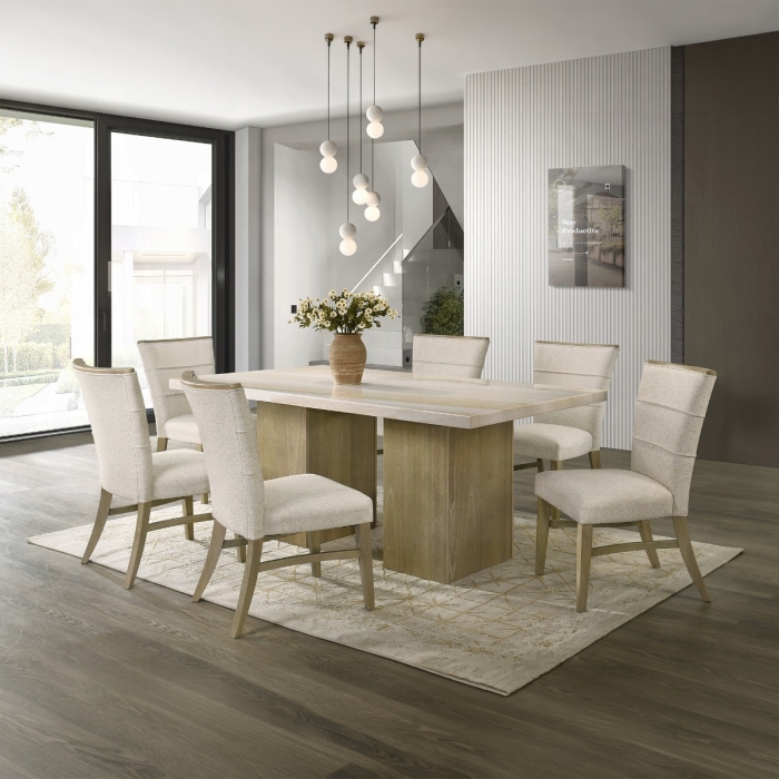 Olinda Natural Marble Top Dining Table