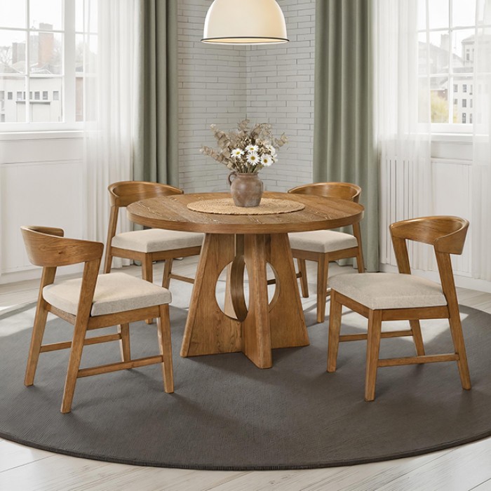 Ozark Organic Modern Walnut Round Dining Table