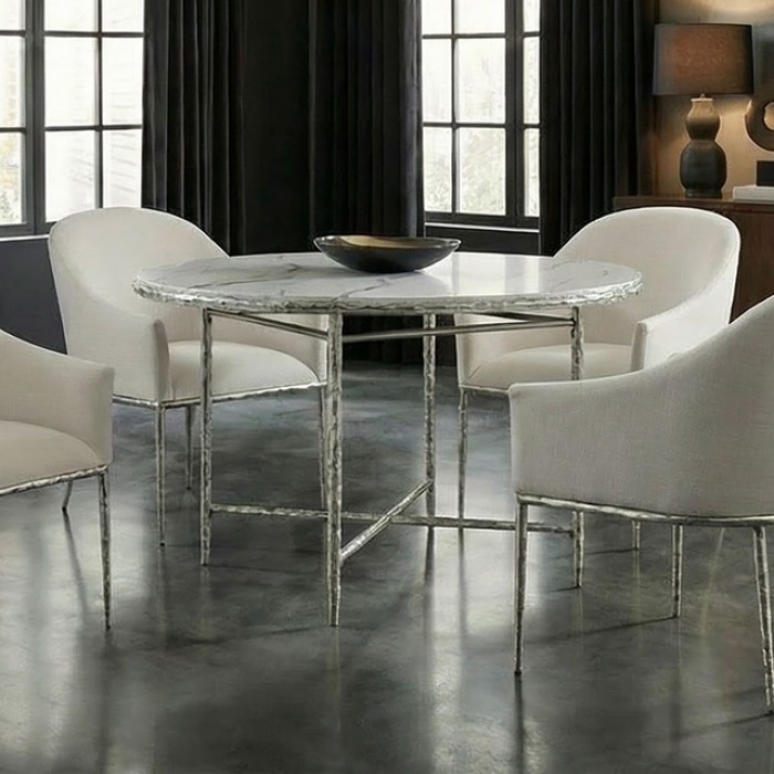 Balvi Contemporary Gunmetal Round Dining Table