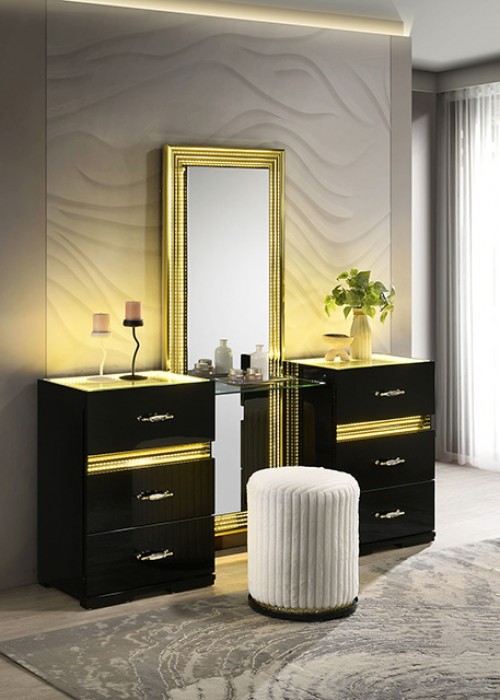 Lucida Contemporary Vanity Set with Stool