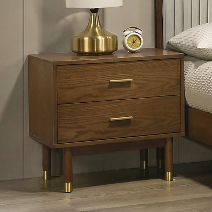 Ripley Mid-Century Modern Walnut Nightstand