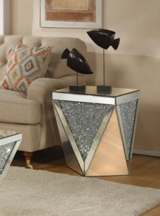 Noralie II Mirrored End Table
