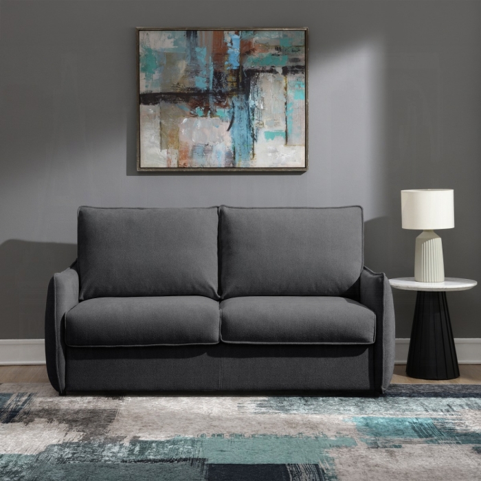 Jinn Elite Charcoal Chenille Sofa with Sleeper