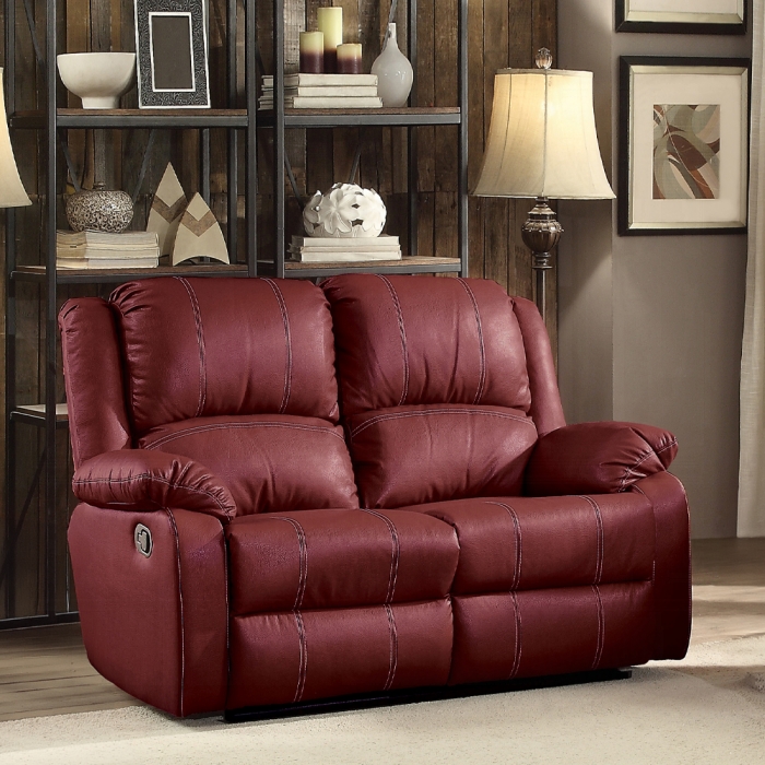 Zuriel Leatherette Motion Reclining Loveseat