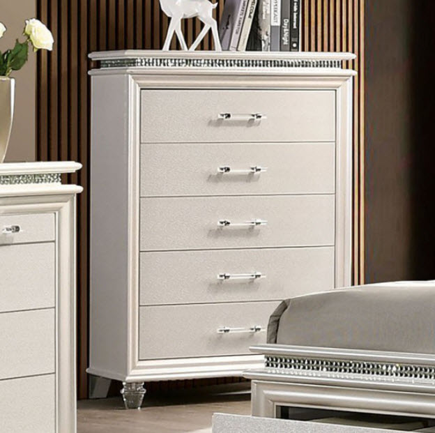 Maddie Contemporary Crystal Accent Chest