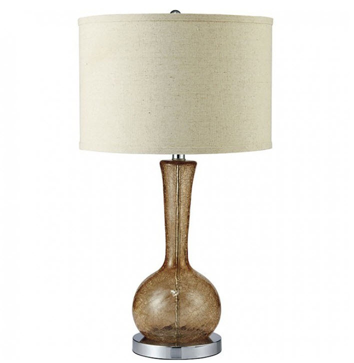 Rachel Transitional Amber Glass Table Lamp
