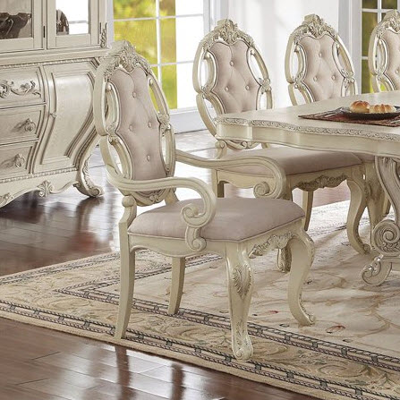 Ragenardus Arm Chair with Scrolled Crown Set of 2