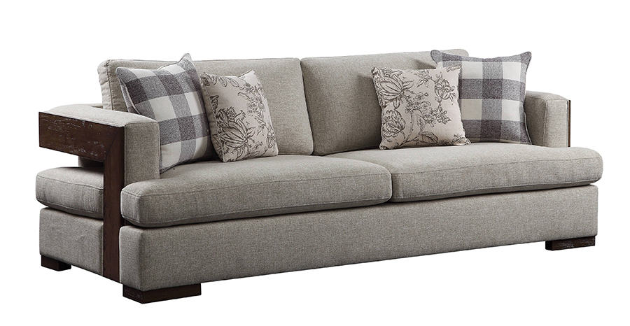 Niamey Contemporary Loveseat with 2 Pillows