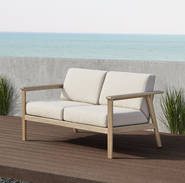Speer Eucalyptus Wood Patio Bench