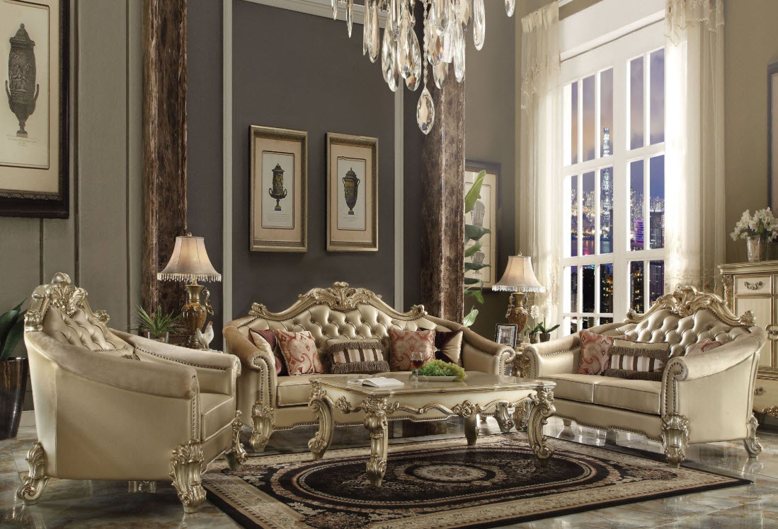 Vendome II Traditional Victorian Style Sofa