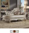 Vendome Traditional Design Chaise with 2 Pillows