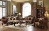 Jardena Traditional Carved Crown Victorian Style Sofa with 6 Pillows