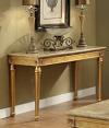 Daesha Marble & Antique Gold Sofa Table