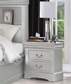 Louis Philippe III Platinum Nightstand