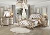 Gorsedd Button Tufted Headboard and Footboard Victorian Style Bed 