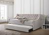 Lianna Button Tufted Upholstered Daybed with Trundle