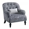 Gaura Button Tufted Chair with Pillow