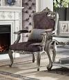 Picardy Traditional Style Antique Platinum Velvet Right Chair