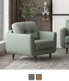 Radwan Contemporary Button Tufted Leather Chair